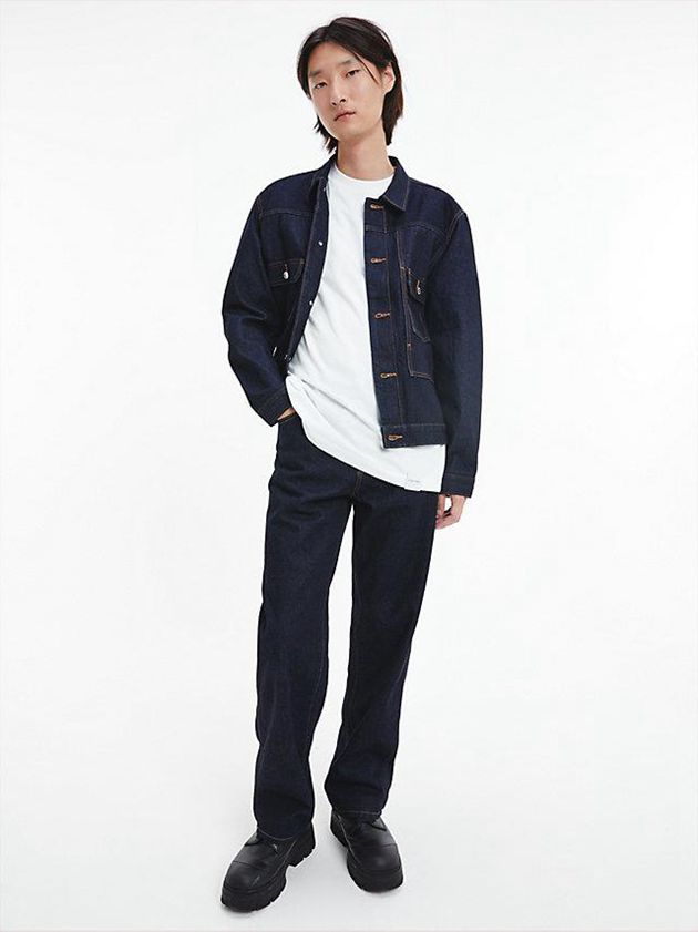 Black Calvin Klein Unisex Straight - CK Standards Women Jeans | RKSL-14903