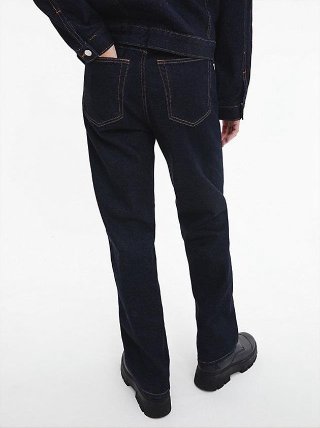 Black Calvin Klein Unisex Straight - CK Standards Women Jeans | RKSL-14903
