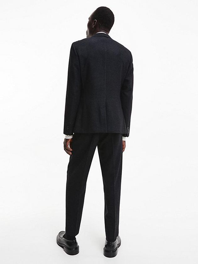 Black Calvin Klein Virgin Wool Men Blazer | XIRE-32906
