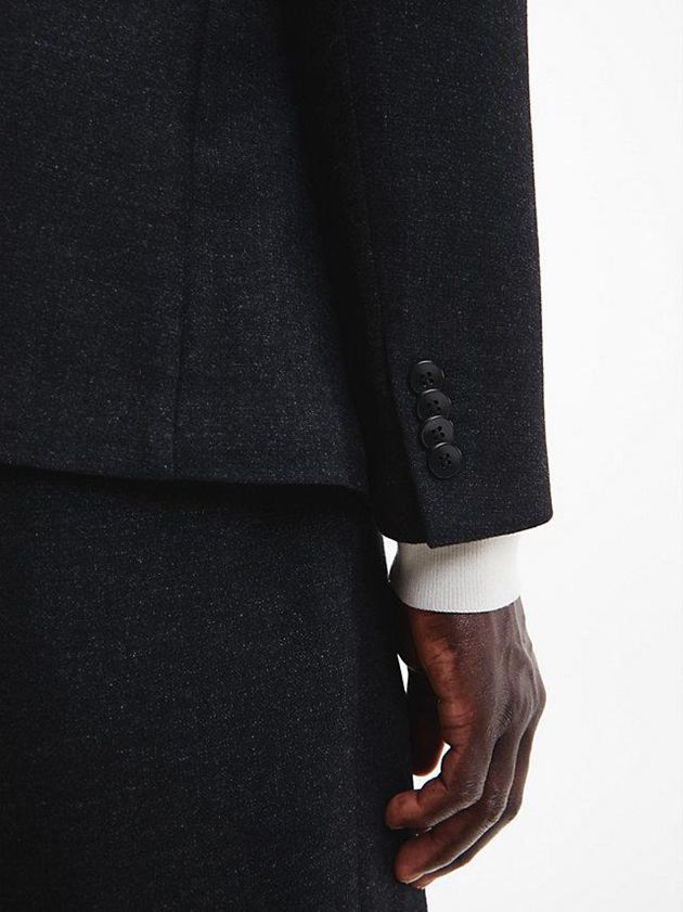 Black Calvin Klein Virgin Wool Men Blazer | XIRE-32906