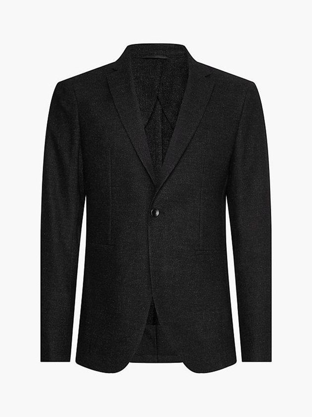 Black Calvin Klein Virgin Wool Men Blazer | XIRE-32906