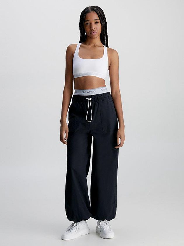 Black Calvin Klein Water-Repellent Wide Leg Women Pants | PLIV-75130