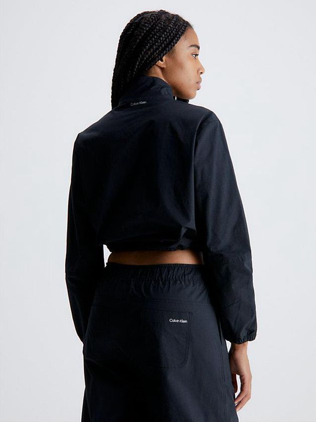 Black Calvin Klein Water-Repellent Windbreaker Women Jacket | HGXU-94086