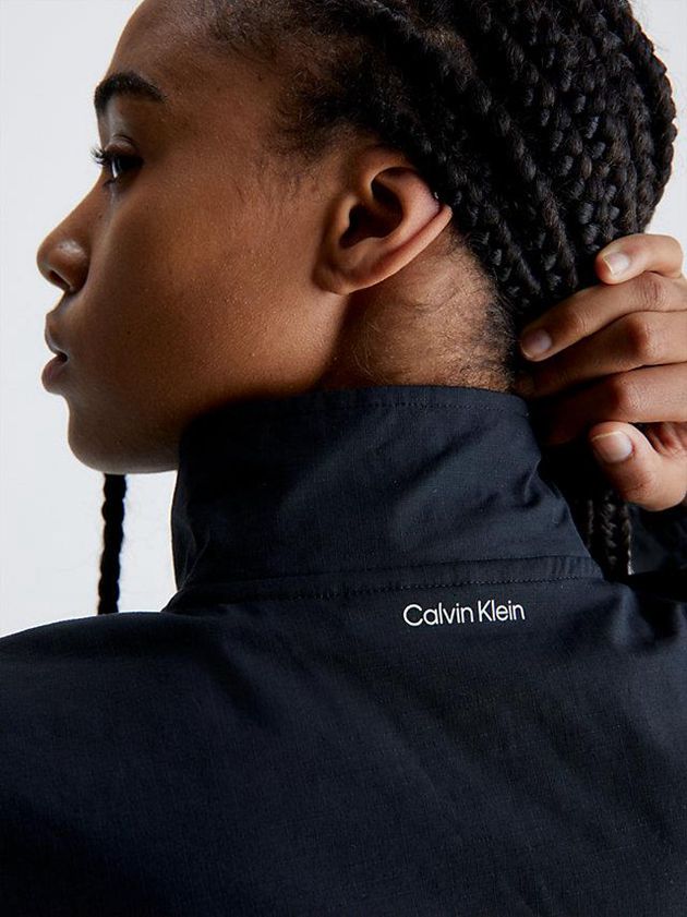 Black Calvin Klein Water-Repellent Windbreaker Women Jacket | HGXU-94086