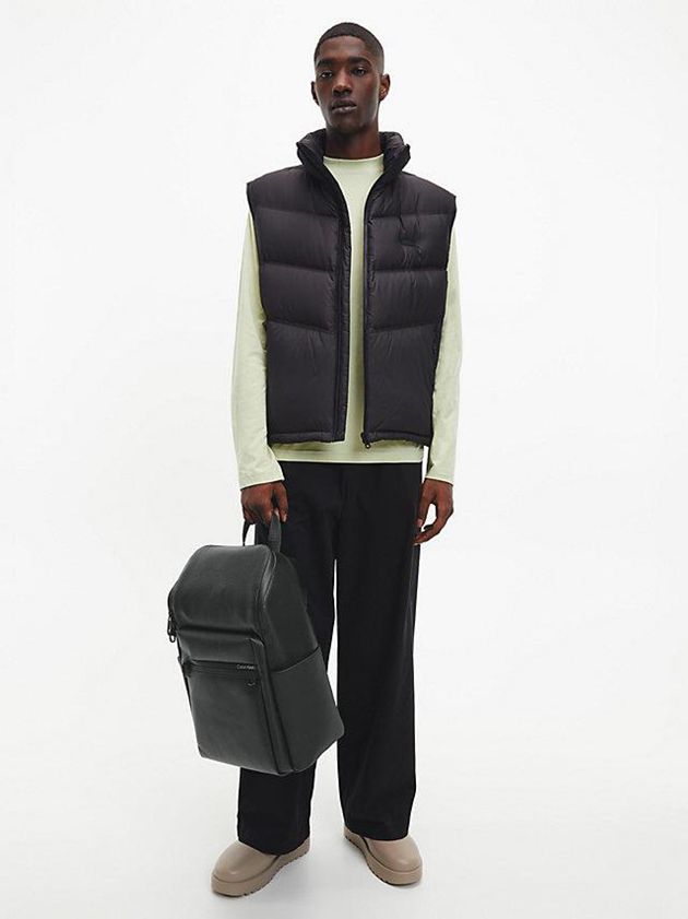 Black Calvin Klein Weather Resistant Business Men Backpack | YRWK-16785