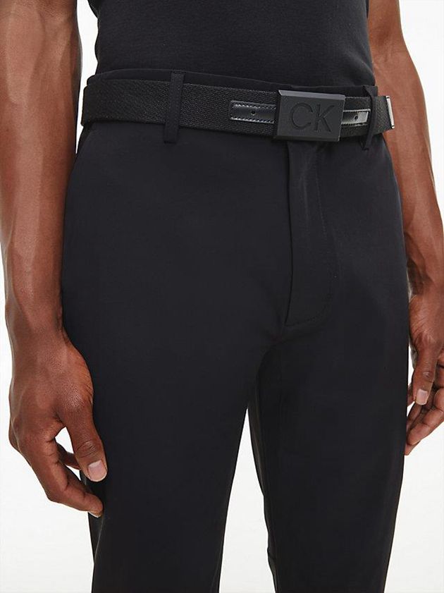 Black Calvin Klein Webbing Men Belt | SRQO-35168