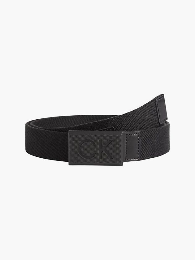Black Calvin Klein Webbing Men Belt | SRQO-35168