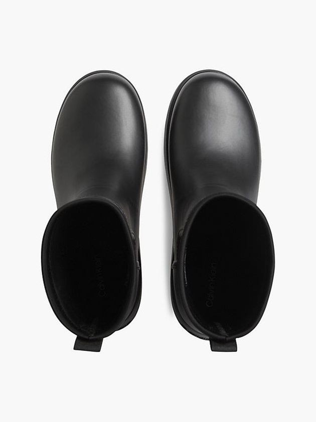 Black Calvin Klein Wedge Rain Women Boots | QLED-45703
