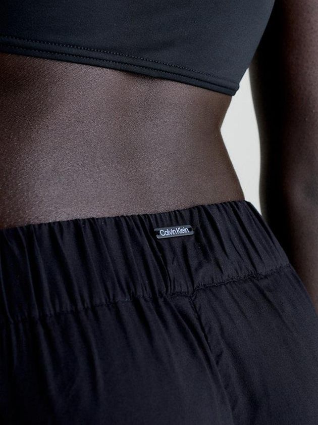 Black Calvin Klein Wide Leg Beach Women Pants | PUJB-57930