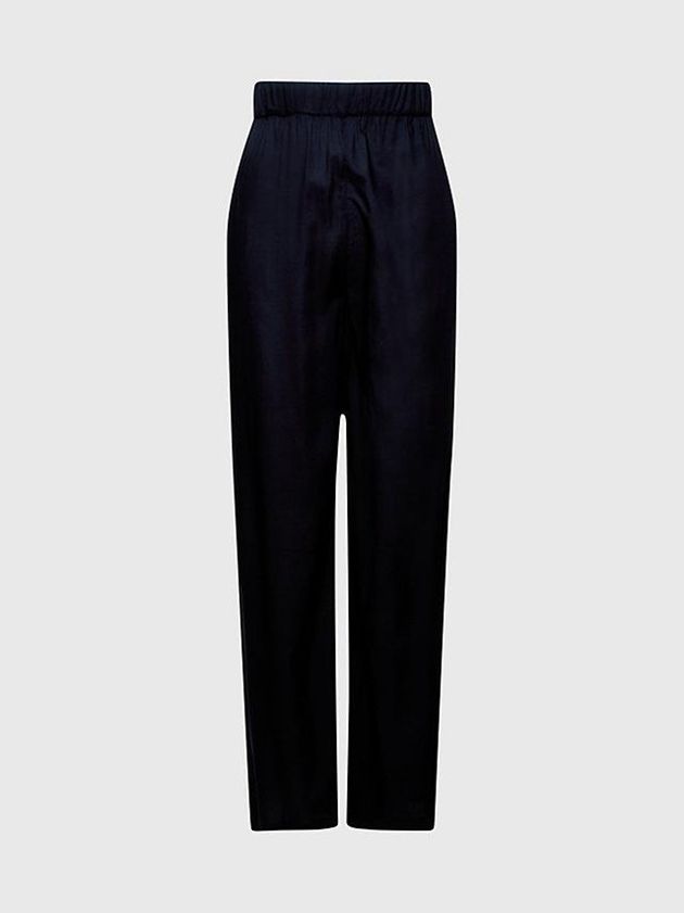 Black Calvin Klein Wide Leg Beach Women Pants | PUJB-57930