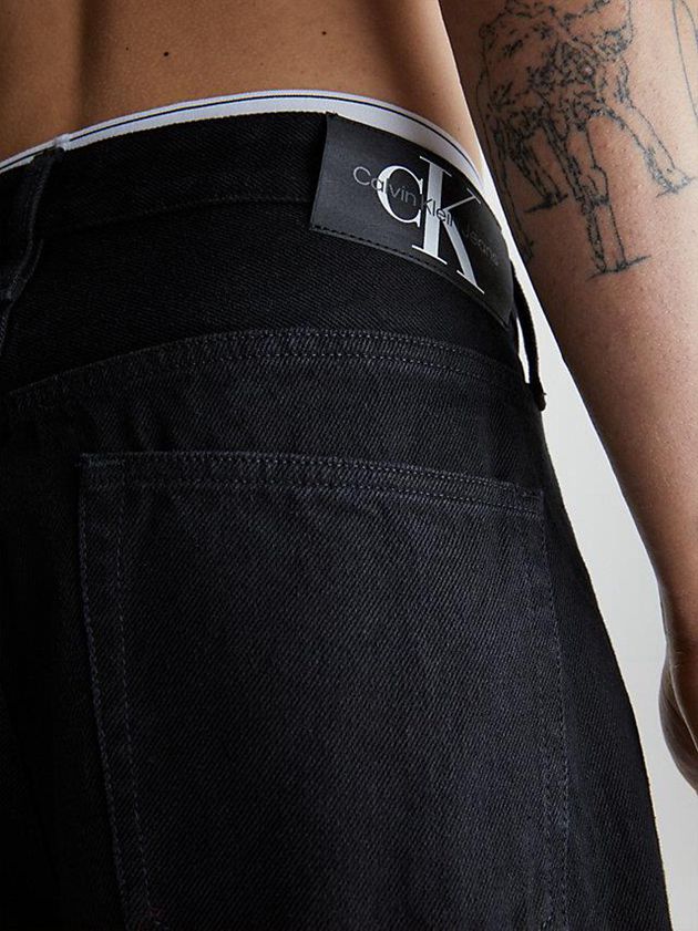 Black Calvin Klein Wide Leg Men Jeans | UJCE-35824