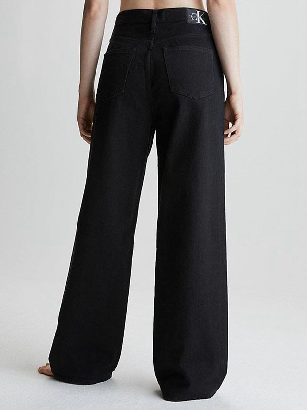 Black Calvin Klein Wide Leg Women Jeans | AMBD-89146