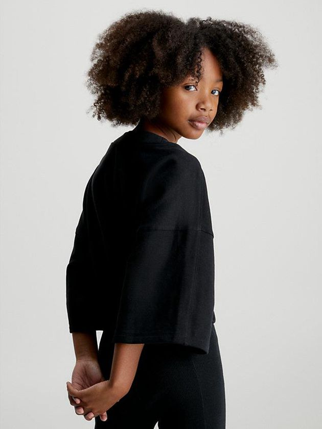 Black Calvin Klein Wide Sleeve Girls's Sweatshirt | YRDS-23078