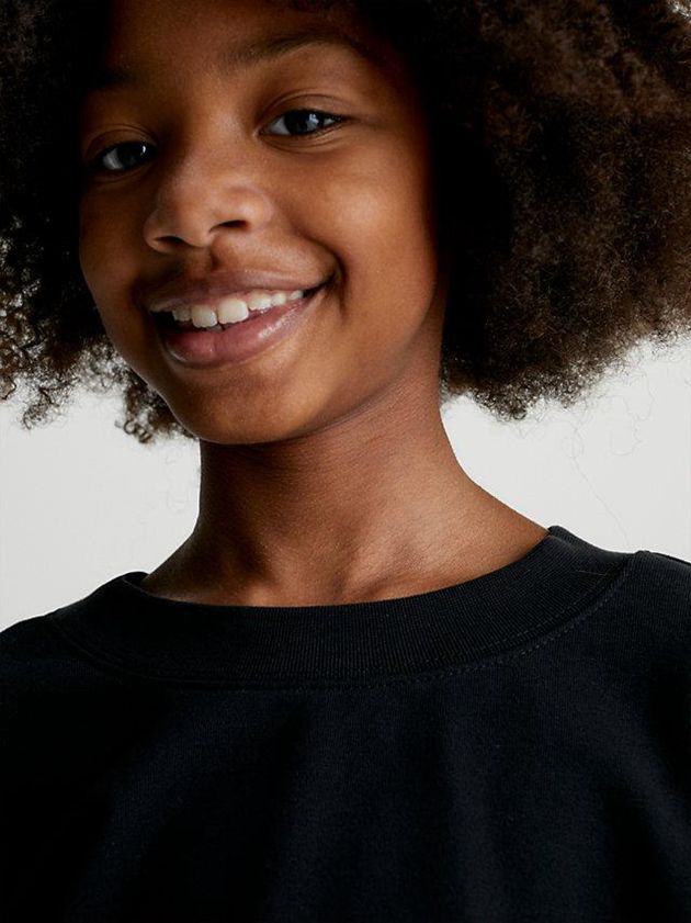 Black Calvin Klein Wide Sleeve Girls's Sweatshirt | YRDS-23078