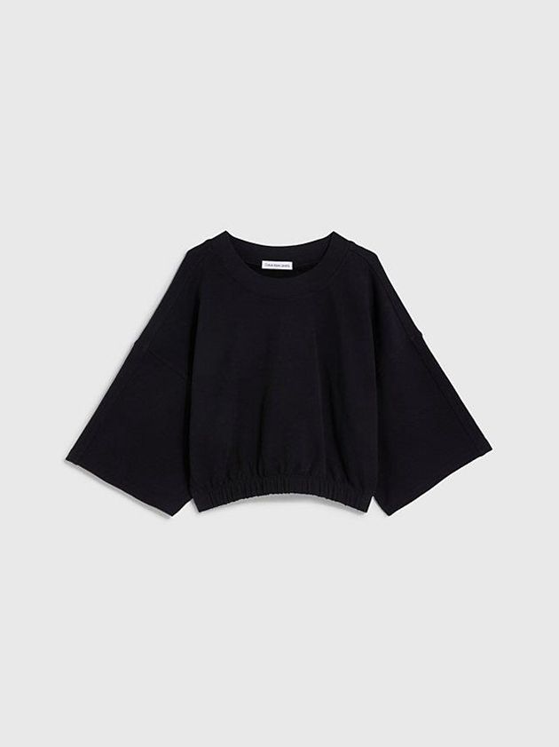Black Calvin Klein Wide Sleeve Girls's Sweatshirt | YRDS-23078