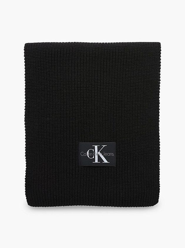 Black Calvin Klein Wool Blend Women Scarf | MNZW-40619