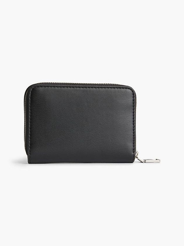 Black Calvin Klein Zip Around Women Wallet | MZAQ-71680