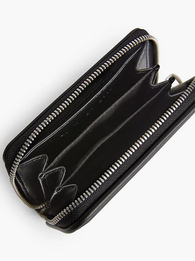 Black Calvin Klein Zip Around Women Wallet | MZAQ-71680