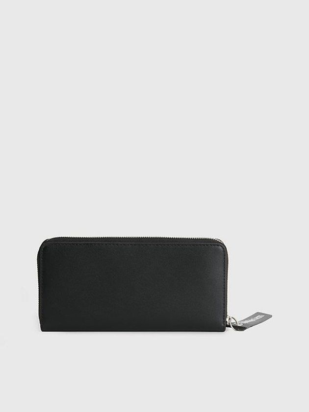 Black Calvin Klein Zip Around Women Wallet | FOQC-73862