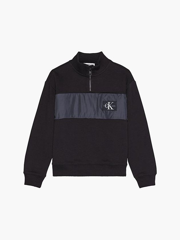 Black Calvin Klein Zip Boys's Sweatshirt | QORI-01485