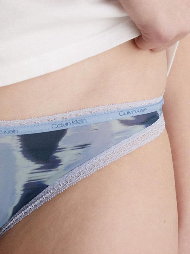 Blue Calvin Klein 3 Pack Bikini - Bottoms Up Women Briefs | RXKM-63485