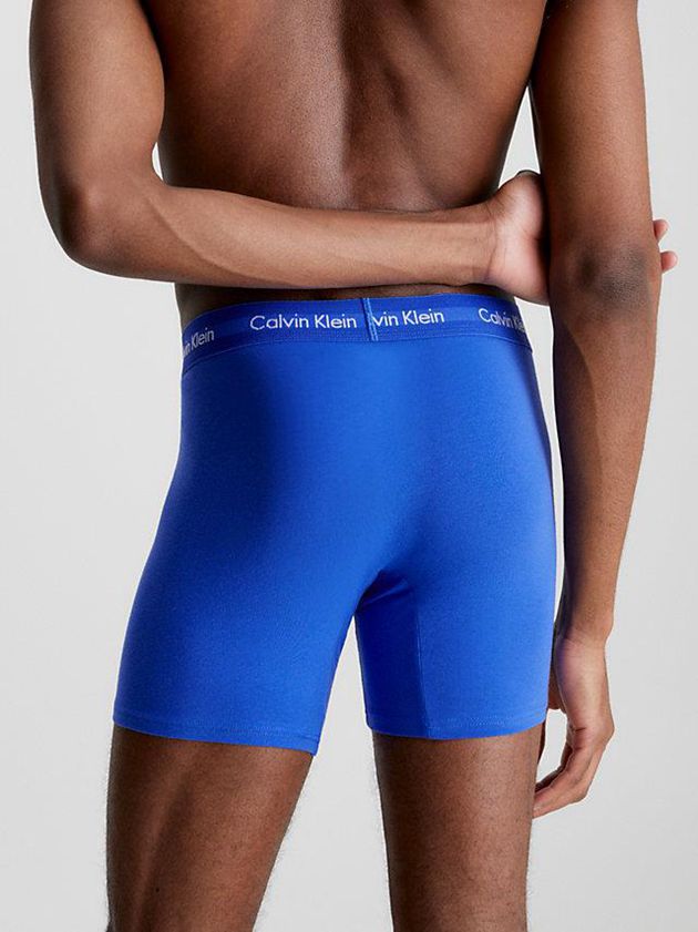 Blue Calvin Klein 3 Pack Boxer - Cotton Stretch Men Briefs | RQTY-91670