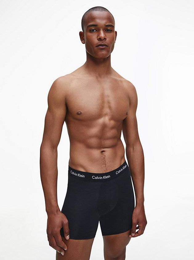 Blue Calvin Klein 3 Pack Boxer - Cotton Stretch Men Briefs | RQTY-91670