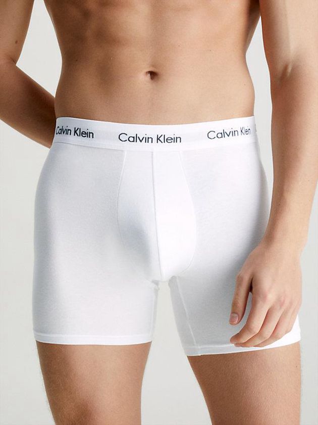 Blue Calvin Klein 3 Pack Boxer - Cotton Stretch Men Briefs | UJDM-47295