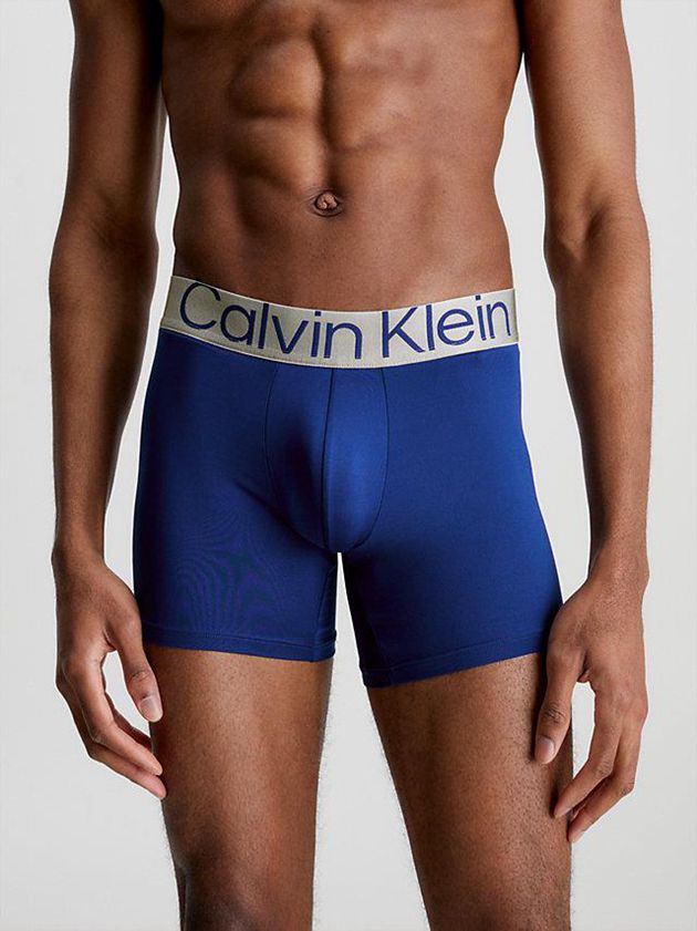 Blue Calvin Klein 3 Pack Boxer - Steel Micro Men Briefs | PWDS-91057