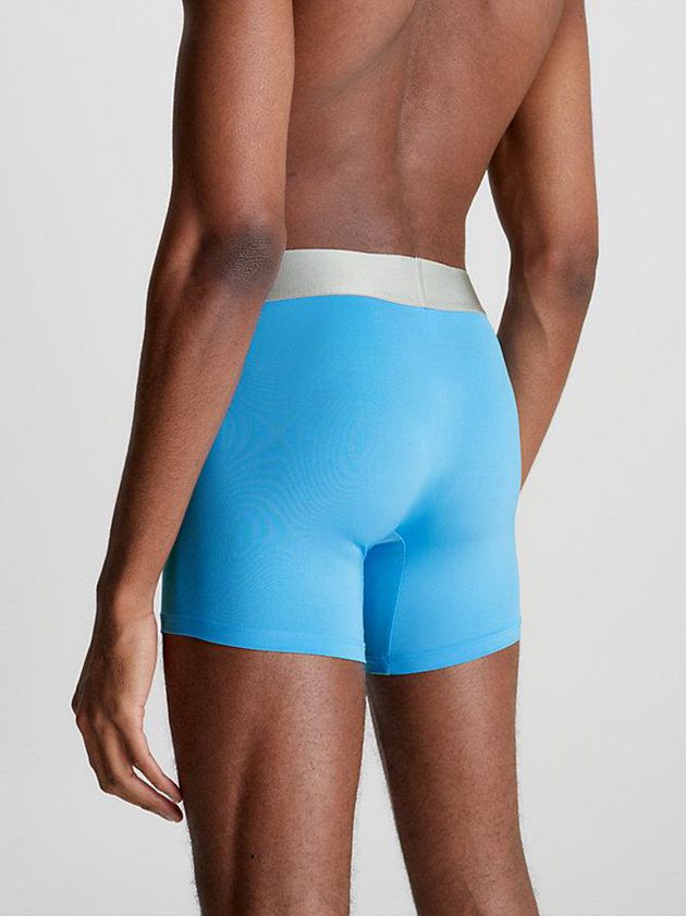 Blue Calvin Klein 3 Pack Boxer - Steel Micro Men Briefs | PWDS-91057