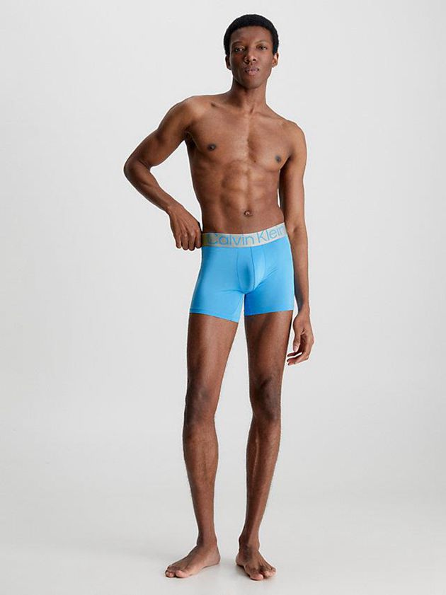 Blue Calvin Klein 3 Pack Boxer - Steel Micro Men Briefs | PWDS-91057