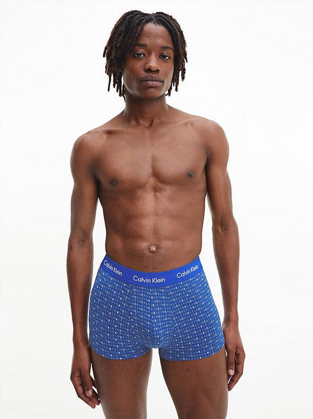 Blue Calvin Klein 3 Pack Low Rise - Cotton Stretch Men Briefs | ULMJ-74139