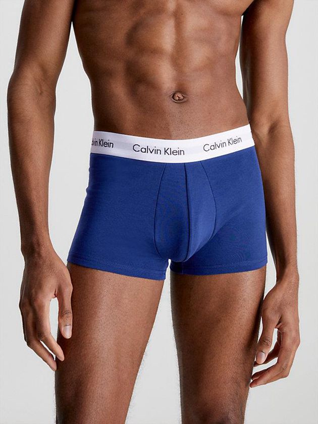 Blue Calvin Klein 3 Pack Low Rise - Cotton Stretch Men Briefs | BLKI-37980