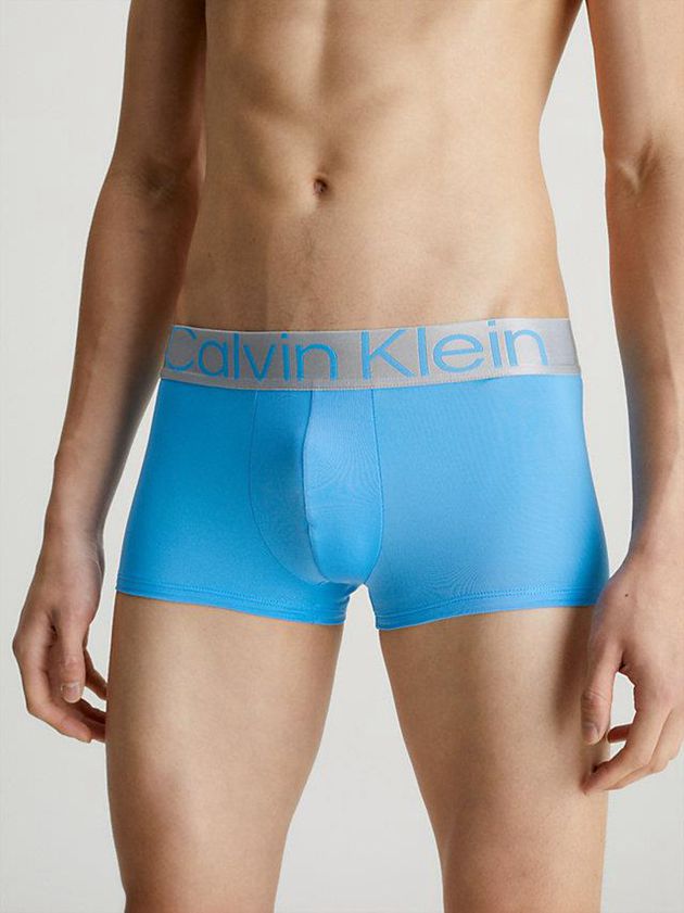 Blue Calvin Klein 3 Pack Low Rise - Steel Micro Men Briefs | BHYC-28791