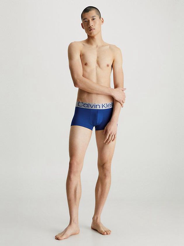 Blue Calvin Klein 3 Pack Low Rise - Steel Micro Men Briefs | BHYC-28791