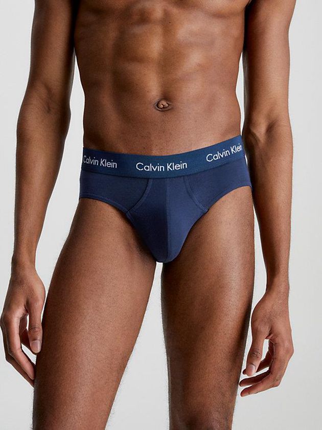 Blue Calvin Klein 3 Pack - Cotton Stretch Men Briefs | TYLW-28593