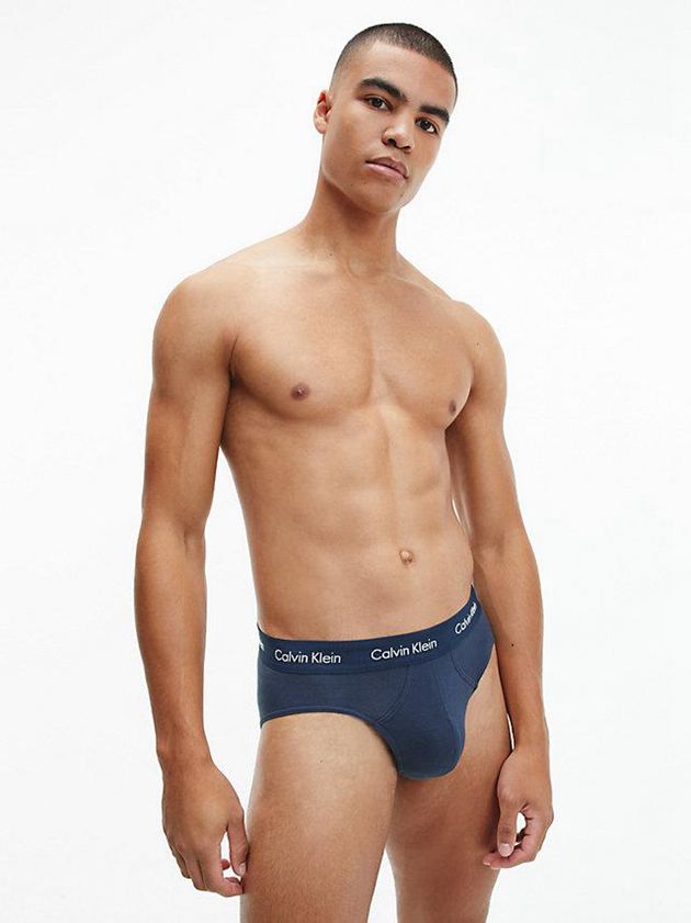 Blue Calvin Klein 3 Pack - Cotton Stretch Men Briefs | TYLW-28593