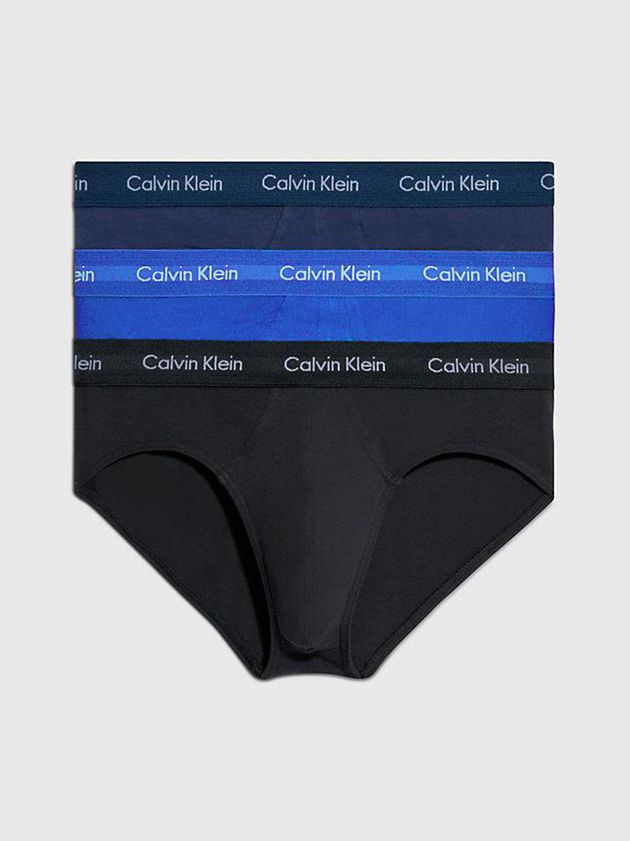 Blue Calvin Klein 3 Pack - Cotton Stretch Men Briefs | TYLW-28593