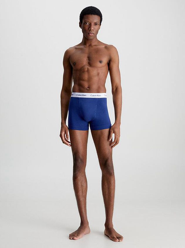 Blue Calvin Klein 3 Pack - Cotton Stretch Men Briefs | YTJQ-10268