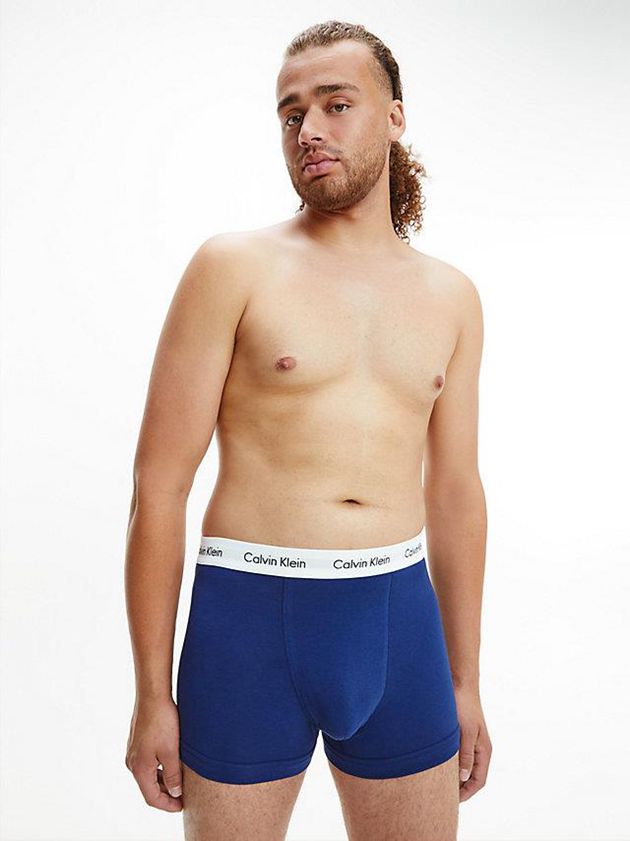 Blue Calvin Klein 3 Pack - Cotton Stretch Men Briefs | YTJQ-10268