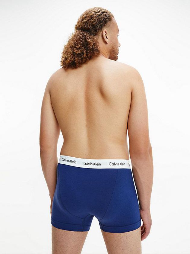 Blue Calvin Klein 3 Pack - Cotton Stretch Men Briefs | YTJQ-10268