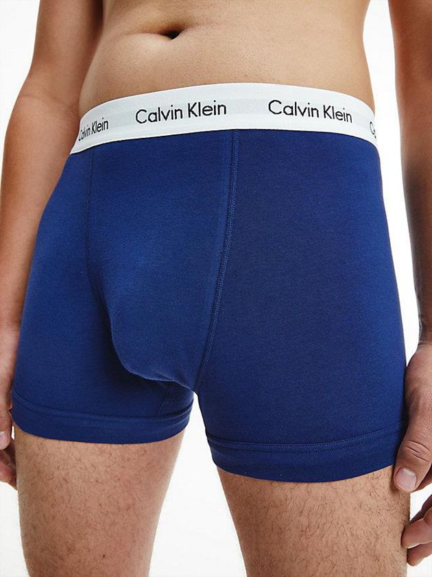Blue Calvin Klein 3 Pack - Cotton Stretch Men Briefs | YTJQ-10268