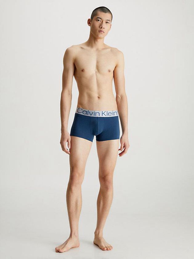 Blue Calvin Klein 3 Pack - Steel Cotton Men Briefs | NBEP-79380