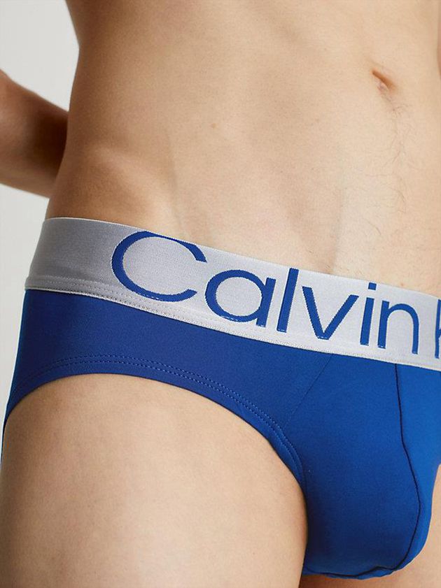Blue Calvin Klein 3 Pack - Steel Micro Men Briefs | SBAP-09627