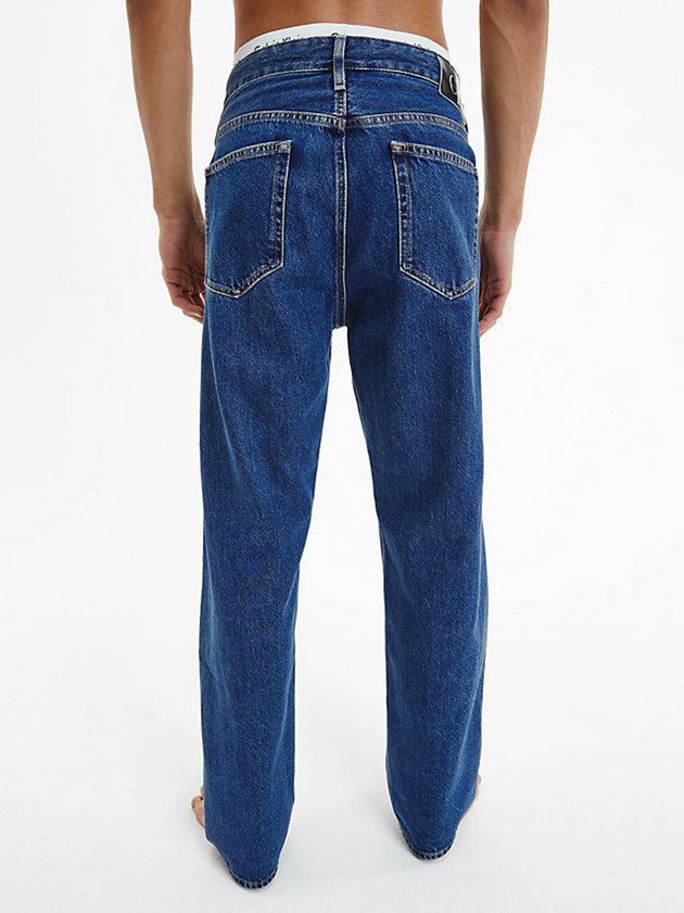 Blue Calvin Klein 90's Straight Men Jeans | EHWV-28063