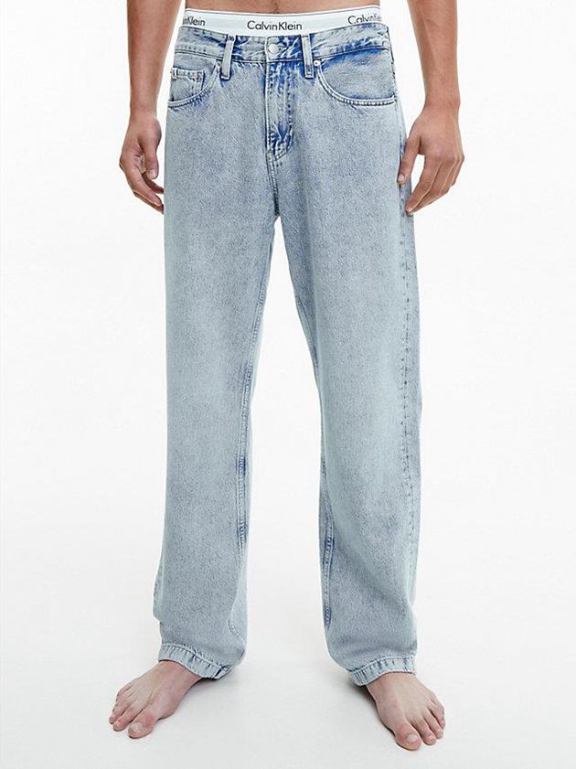 Blue Calvin Klein 90\'s Straight Men Jeans | PQEO-93451