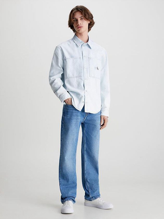 Blue Calvin Klein 90's Straight Men Jeans | LQFU-28491