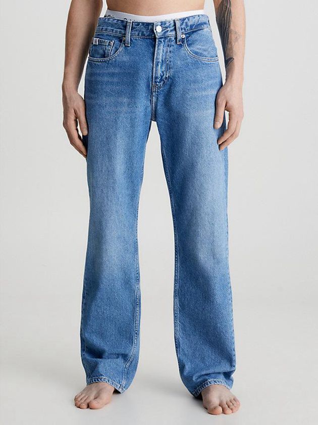 Blue Calvin Klein 90\'s Straight Men Jeans | LQFU-28491