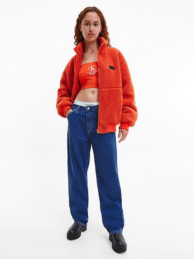 Blue Calvin Klein 90's Straight Utility Women Jeans | ROZT-79652