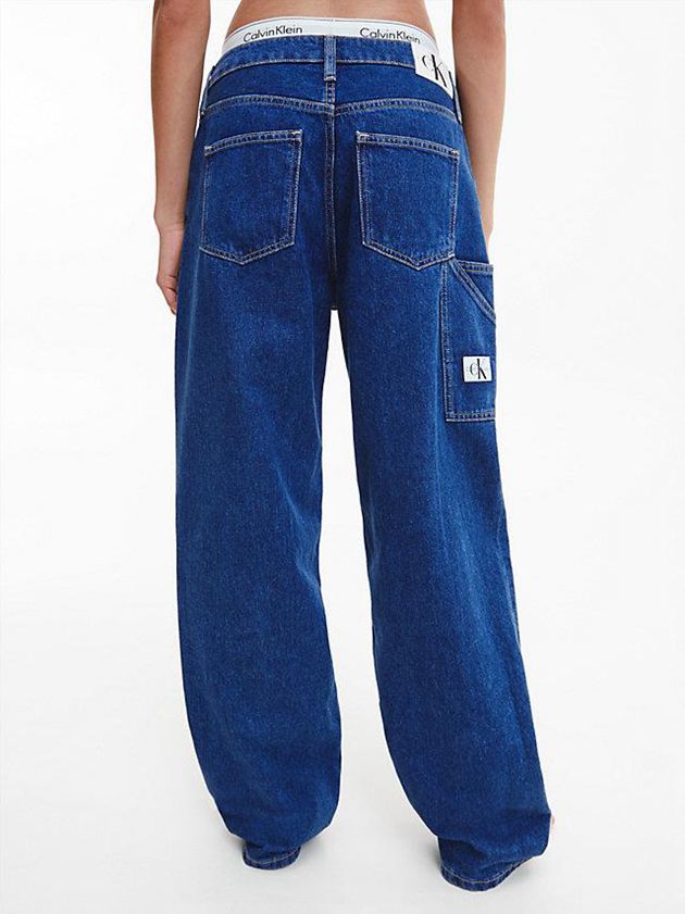 Blue Calvin Klein 90's Straight Utility Women Jeans | ROZT-79652